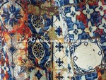 Tissu Jean Paul Gaultier - Azulejos - réf: 3463.01 Mandarine