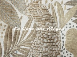 Tissu Casamance - Panthre - rf: 4376.0233 Mastic ( dtail )