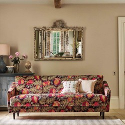 Tissu Sanderson - Cantaloupe Velvet - rf: 226635 Cherry/Alabaster