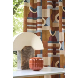 Tissu Casamance - Paro - rf: 1095.0355 Pourpre/Ocre