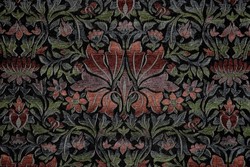 Tissu Casal - Mucha - rf: 16206.960 Violine Noir ( dtail )