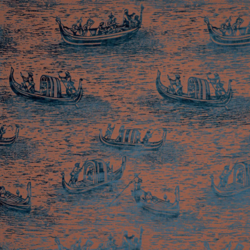 Tissu Fadini Borghi - Gondole - rf: I6628.001 Blue reale