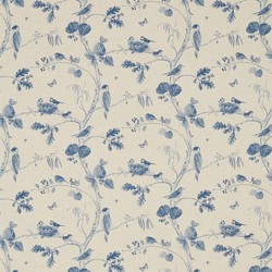 Tissu Sanderson - Woodland Chorus - rf: 225510 Indigo/Linen