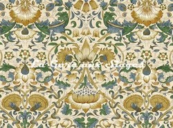 Tissu William Morris - Lodden - rf: 222522 Manilla/Bayleaf ( dtail )