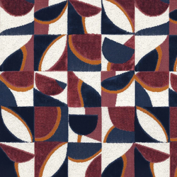 Tissu Casamance - Impatient - rf: 1153.0428 Pourpre/Bleu azurite