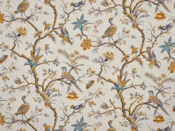 Tissu Braqueni - La Vallire - rf: B7634.002 Bleu Ocre