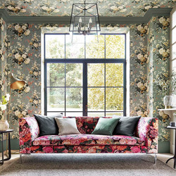 Tissu Sanderson - Very Rose and Peony - rf: 226883 Wild Plum