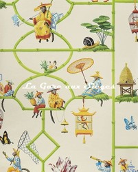 Tissu Pierre Frey - Les Singes savants - rf: F3604.001 Beige