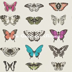 Papier peint Harlequin - Papilio - rf: 111079 Flamingo/Papaya/Olive