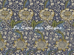 Tissu Morris & Co - Kennet - rf: 220322 Indigo/Gold ( dtail )