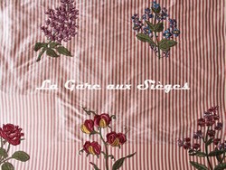 Tissu Braqueni - Herbier Broderie - rf: B7564.001 Vieux rose ( dtail )