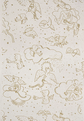 Tissu Pierre Frey - Le Monde parral'aile - rf: F4027.002 Or