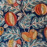 Tissu Sanderson - Cantaloupe Velvet - rf: 226636 Tumeric/Indigo