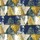 Tissu Casamance - Private - rf: 3822.0371 Bleu/Jaune or