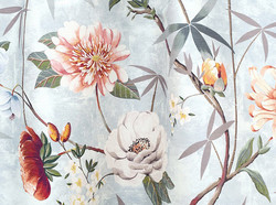 Tissu Quenin - Printemps de Chine - rf: 583.02 Aqua