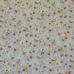 Tissu Casal - Fleurs et Oiseaux - rf: 30411.1596 Indigo/Prune