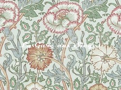 Tissu William Morris - Pink & Rose - rf: 222532 Eggshell/Rose ( dtail )