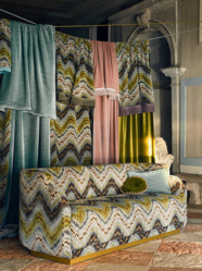 Tissu Fadini Borghi - Budapest - rf: I5549.003 Laguna