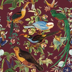 Tissu Gaston y Daniela - Oaxaca - rf: GDT.5562.003 Aubergine