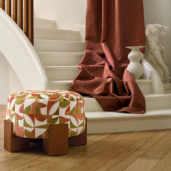 Tissu Casamance - Impatient - rf: 1153.0350 Terracotta/Olive