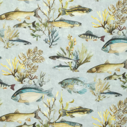 Tissu Osborne & Little - Laghetto - rf: F7173.01 Celadon/Teal/Sand