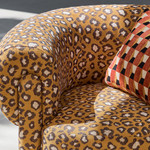 Tissu Jim Thompson - Rosette Spots - rf: J3973.002 Sunflower