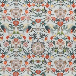 Tissu Osborne & Little - Menagerie - rf: F6940.03 Mint/Scarlet