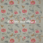 Tissu Colefax &amp; Fowler - Oriental Poppy - rf: F3302.04 Silver