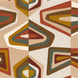 Tissu Casamance - West Dream - rf: 4378.0356 Orange brle/Ocre
