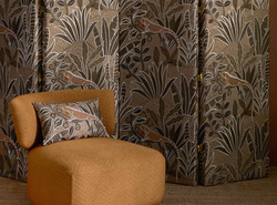 Tissu jim Thompson - Mellow Rainforest - rf: J3983.001 Smokey Taupe