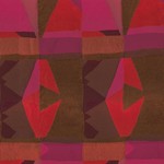 Tissu Casamance - Fantasque - rf: 3797.0329 Magenta/Roux