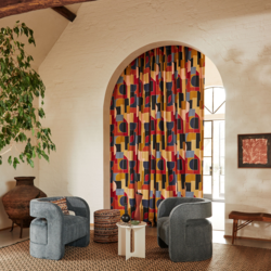 Tissu Jim Thompson - Space Market - rf: J2415.002 Jewel Tones