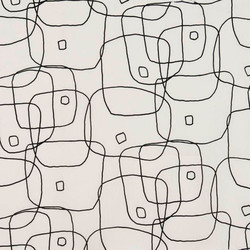 Tissu Pierre Frey - Le Fil d'Ariane - rf: F2988.001 Noir & Blanc