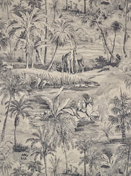Tissu Pierre Frey - Safari - rf: F3989.001 Charbon