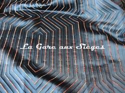 Tissu Casamance - Pyramide - rf: 4369.0462 Bleu nuit