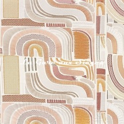 Tissu Casamance - Ina - rf: 4368.0212 Rose poudre/Mordor