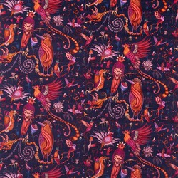 Tissu Clarke & Clarke - Quetzal Velvet - rf: F1759/03 Violet
