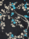 Tissu Blinac - Nara - rf: 1355.08 Turquoise fond noir