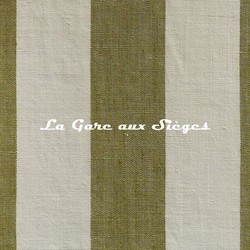 Tissu Antoine d'Albiousse - Biarritz - Coloris: Touron vert ( dtail )