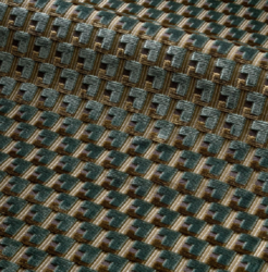 Tissu Misia - Panthon - rf: M439.306 Bleu paon