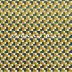 Tissu Casamance - Baker Street - rf: 4852.0722 Moutarde/Ptrole