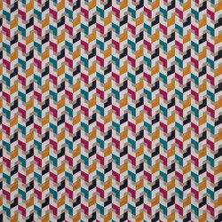 Tissu Osborne & Little - Pageant - rf: F7050.01 Fuchsia/Mustard/Teal/Ink