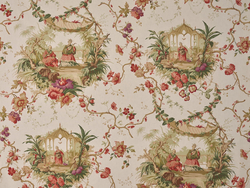 Tissu Braqueni - Chinoiserie - rf: B7697.002 Amande