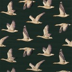 Tissu Sanderson - Elysian Geese Velvet - r�f: 226519 For�t/Figue