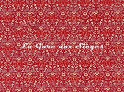 Tissu William Morris - Eye Bright - rf: 226599 Red
