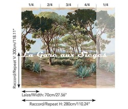 Papier peint Pierre Frey - L'Esterel ( panneau de 3 m x 2,80 m )