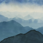 Tissu Pierre Frey - Yunnan - rf: F3726.001 Bleu terrestre