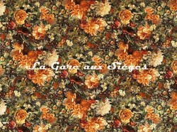 Tissu GP&J.Baker - Royal Garden Velvet - rf: BP10642.4 Amber/Jade