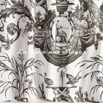 Tissu Pierre Frey - Fontaine &amp; Animaux - rf: F3378.001 Noir