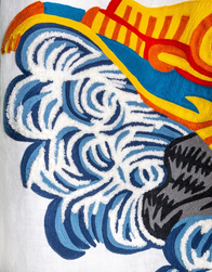 Tissu Pierre Frey - L'Autruche du Carrousel - rf: F4070.001 ( dtail )